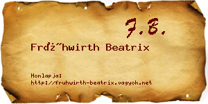 Frühwirth Beatrix névjegykártya